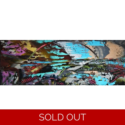 SOLD Iridescent Abstract Landscape 391